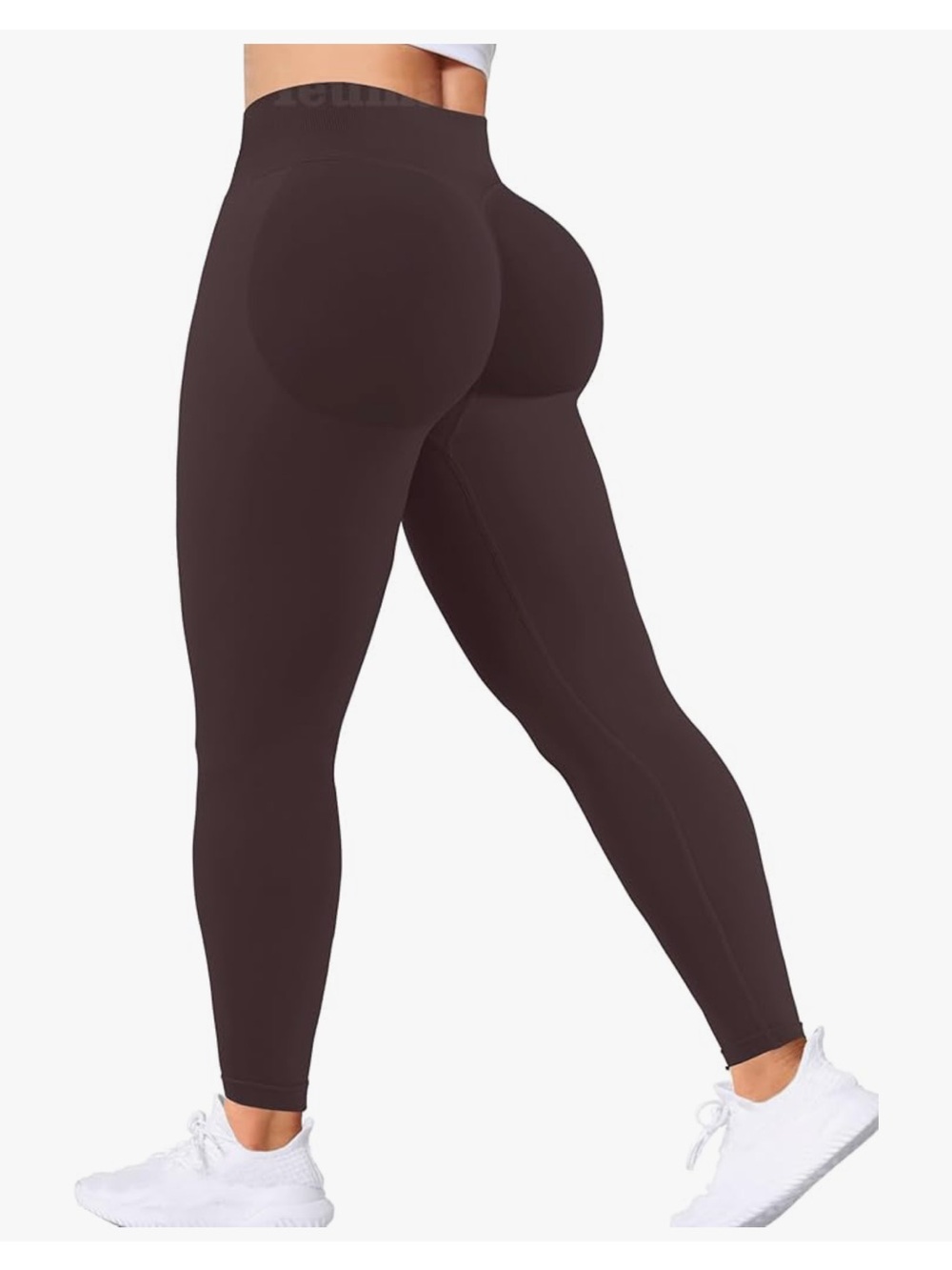 High-Waist Sculpting Leggings in Dark Brown